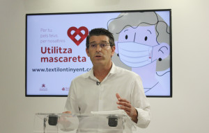 Jorge Rodríguez anuncia un nou repartiment massiu de mascaretes &quot;Tèxtil Ontinyent&quot; ampliat amb mascaretes infantils