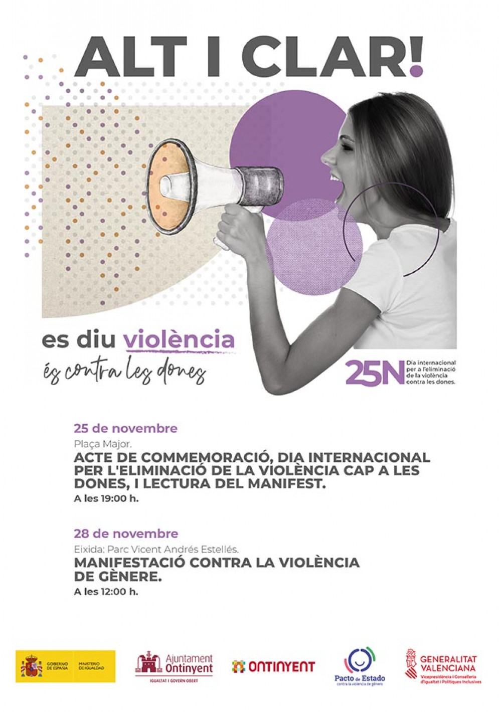 Ontinyent eixirà al carrer per combatre la violència contra les dones