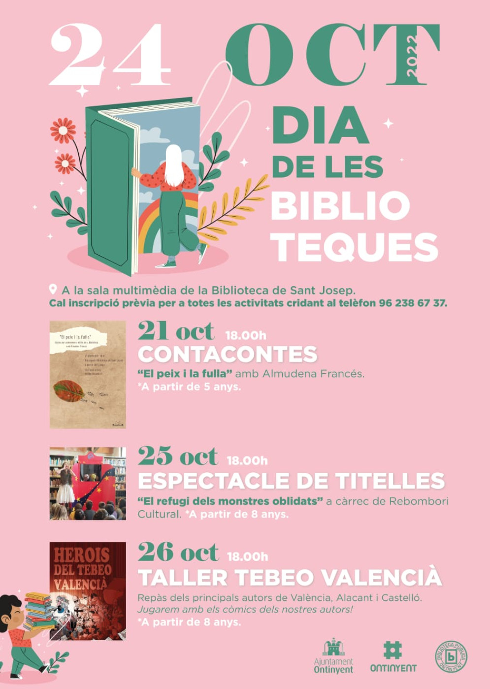 Ontinyent celebrarà el “Dia Internacional de les Biblioteques” amb un contacontes, un espectacle de titelles i un taller