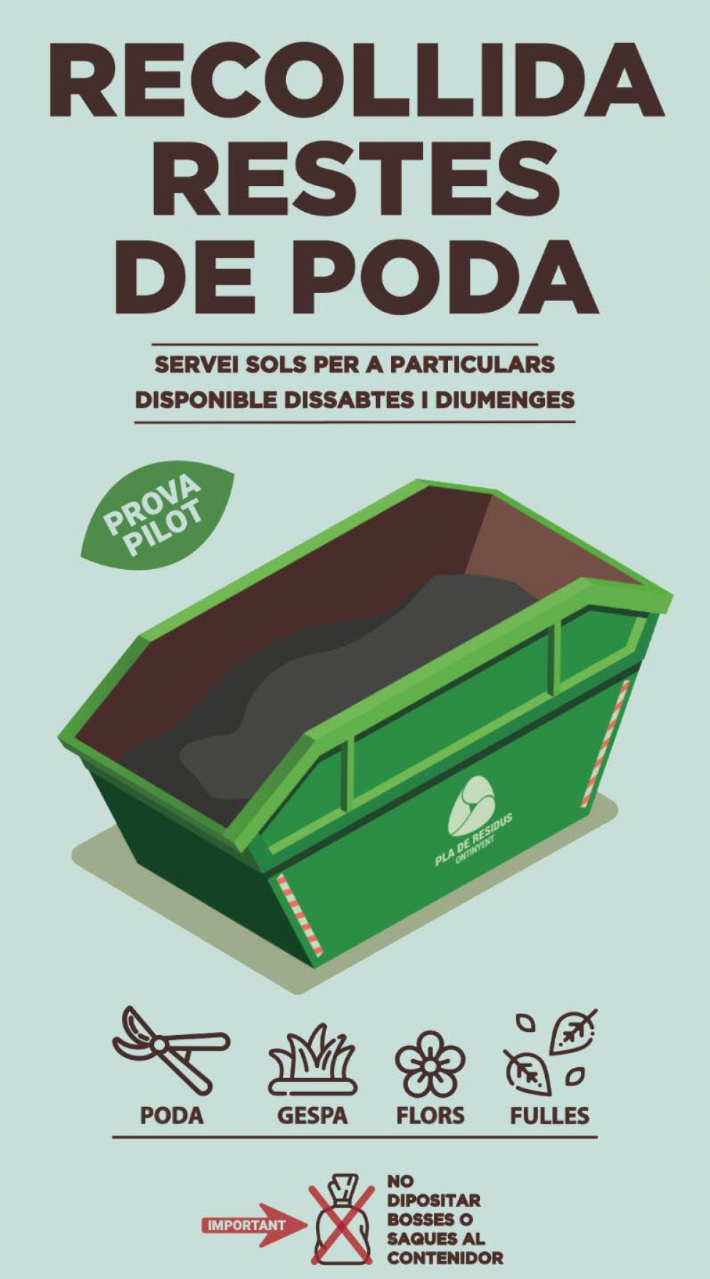 Ontinyent habilita dos punts de recollida de restes de poda dins del seu pla de gestió de residus verds