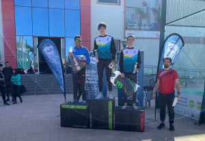 V.Gandia, P. Marti, I.Gramage, I T Cantós, quatre podiums al II Triatló Indoor Impala Grao de Castelló.