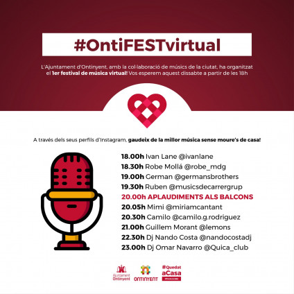 Ontinyent reunirà a vocalistes, musics i deejays locals al I Festival de musica «OntiFESTvirtual»