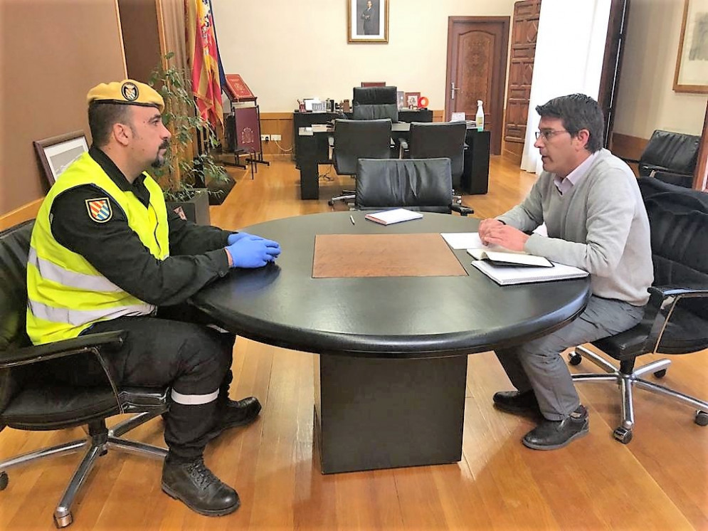 La Unitat Militar d’Emergències es desplaça a Ontinyent per fer tasques de desinfecció d’espais